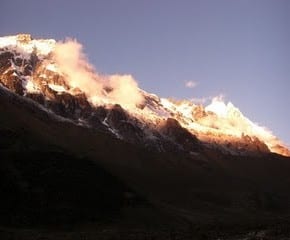 salkantay at sunset