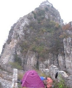 camping out on the great wall china camping out on the great wall china