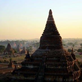 Sunrise over Buledi temple in Bagan, Myanmar (Burma)