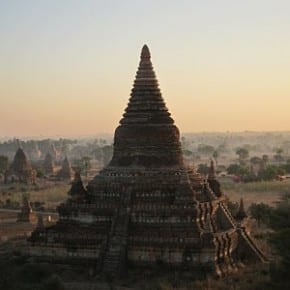 Sunrise over Bagan in Burma