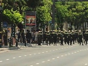 Soldiers in Downtown Bangok