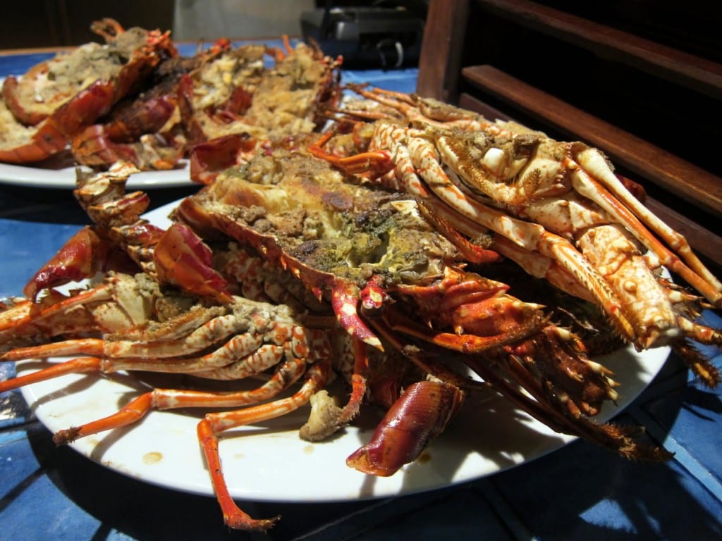 Lobster dinner in Cabarete