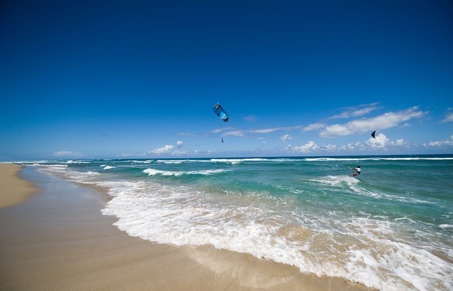Kitesurfing on Cabarete Beach Dominican Republic