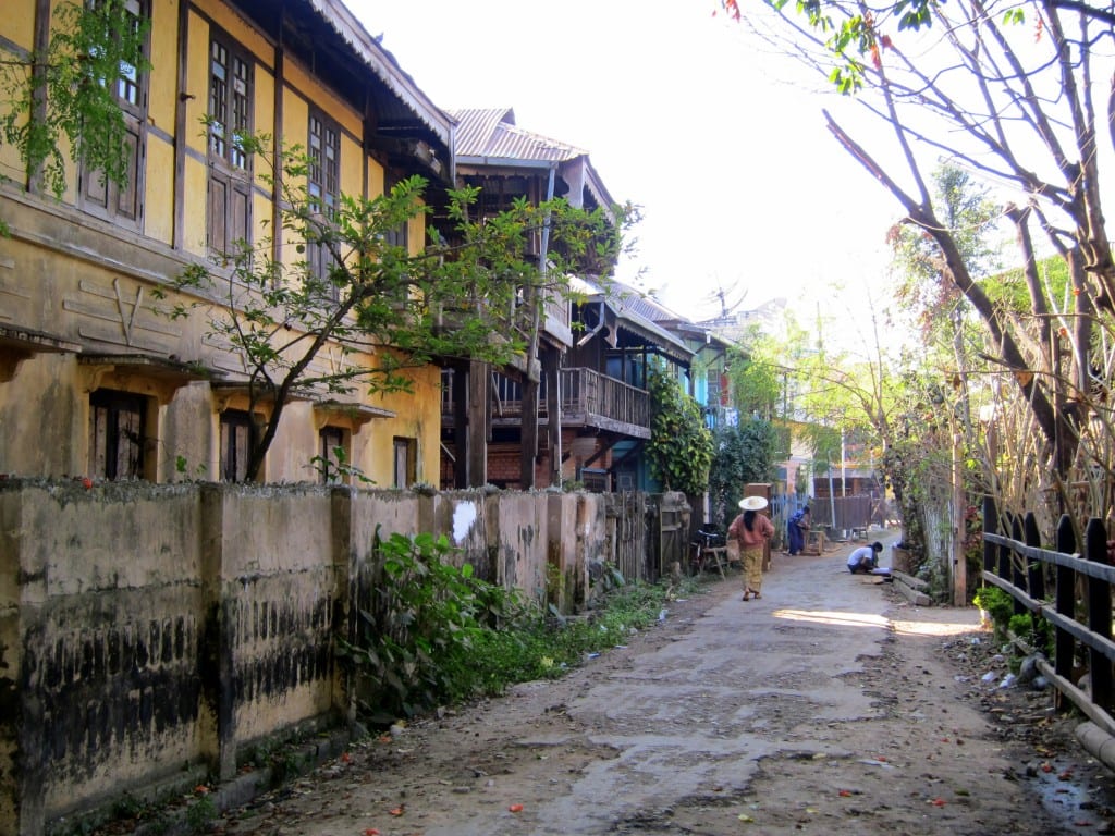 Katha, Burma in the late morning light. Katha, Burma in the late morning light.