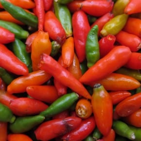Roasted peppers in Laos