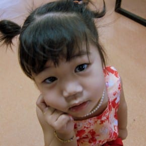 Adorable girl in Luang Prabang