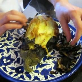 Roasted eggplant