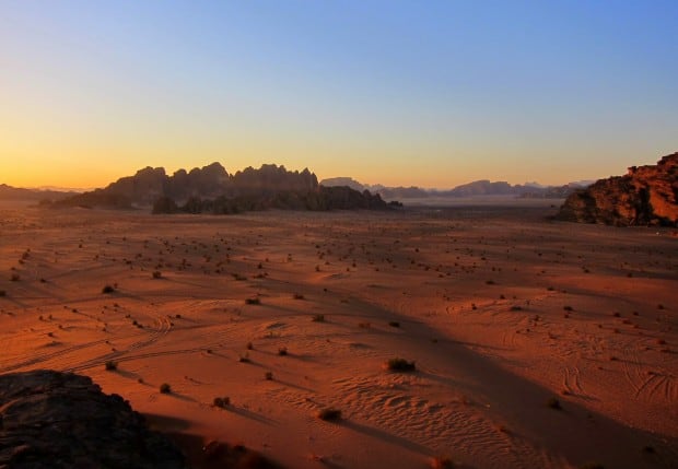 Jordan's Wadi Rum at dusk