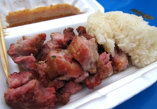 Smoked pork from the Sunday Walking Street in Chiang Mai