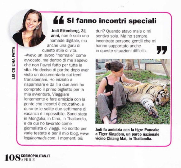 Cosmo Italy Interview - Jodi Ettenberg Cosmo Italy Interview - Jodi Ettenberg
