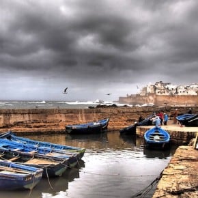 Stormy port in Essouira, Morocco