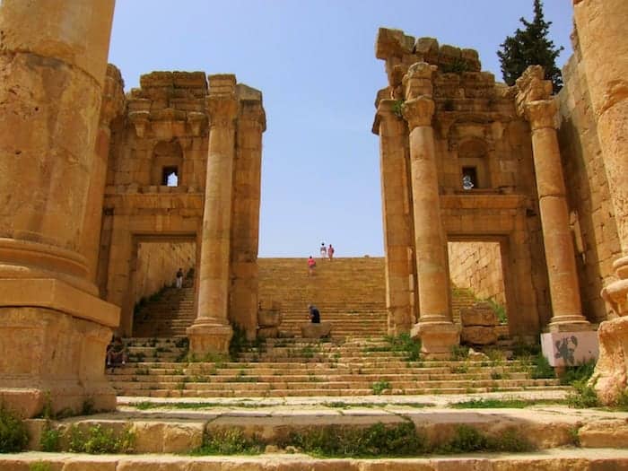 One small part of the ruins at Jerash, Jordan