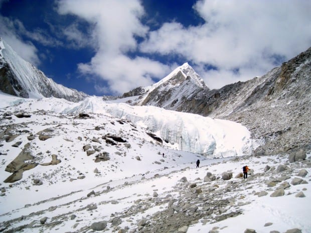 Walking toward camp near Makalu, Nepal