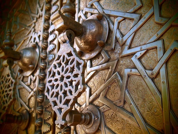 Doorknob on the Palace doors in Fez, Morocco