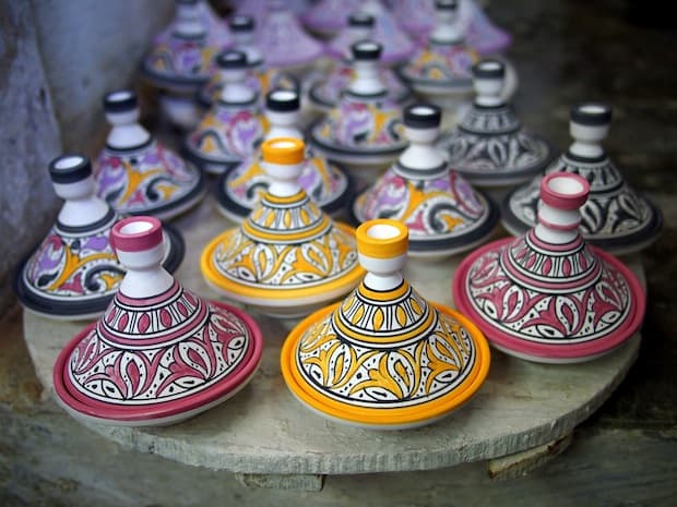 tagine in morocco, hand painted in fes