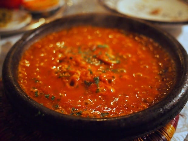 Berber omelette in a taginiere