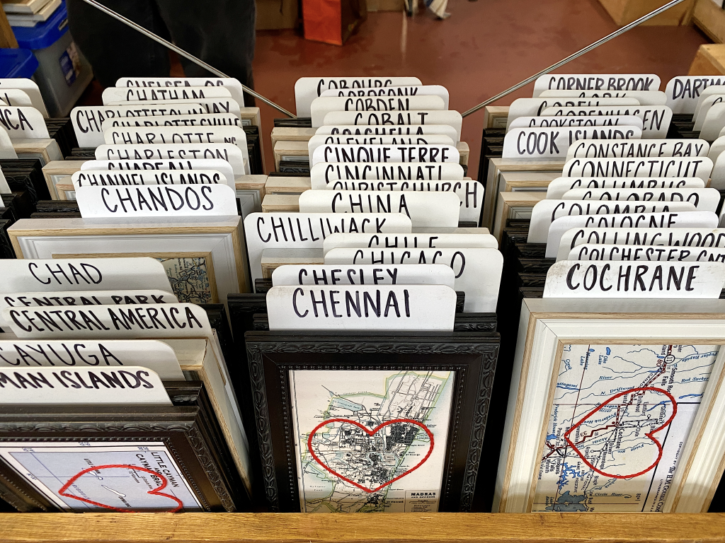 hand-embroidered maps from ottawa