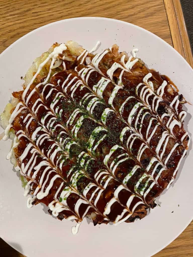 gluten free okonomiyaki in Osaka