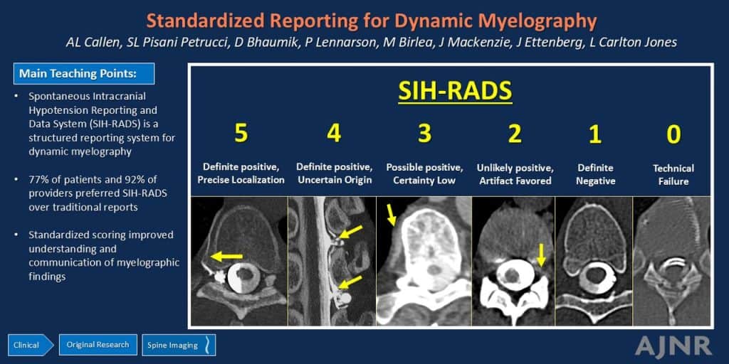 Standardized reporting for dynamic myelography / AJNR