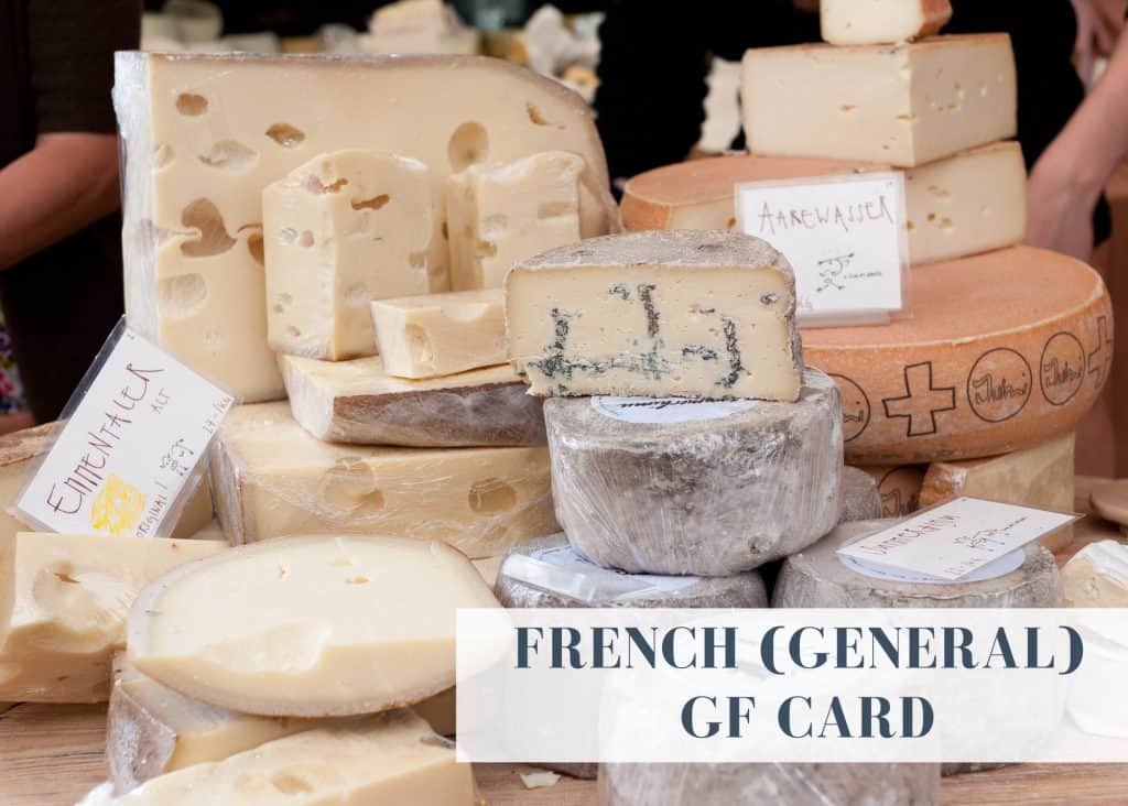 gluten free translation card - french