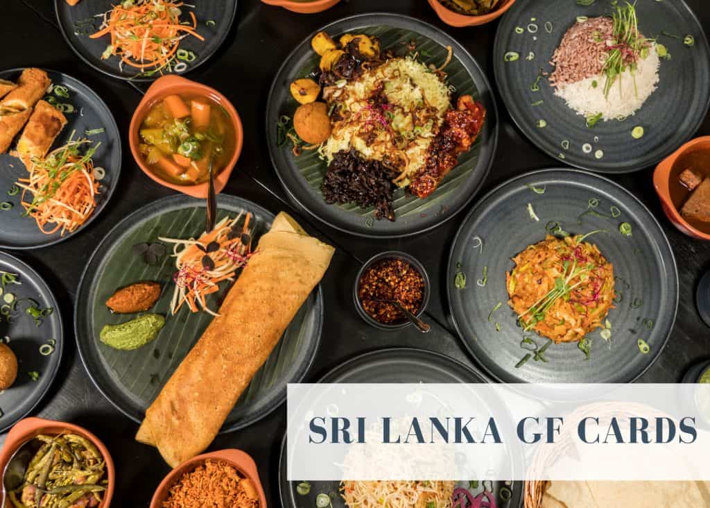 gluten free restaurant cards and guide to Sri Lanka - Tamil and Sinhala